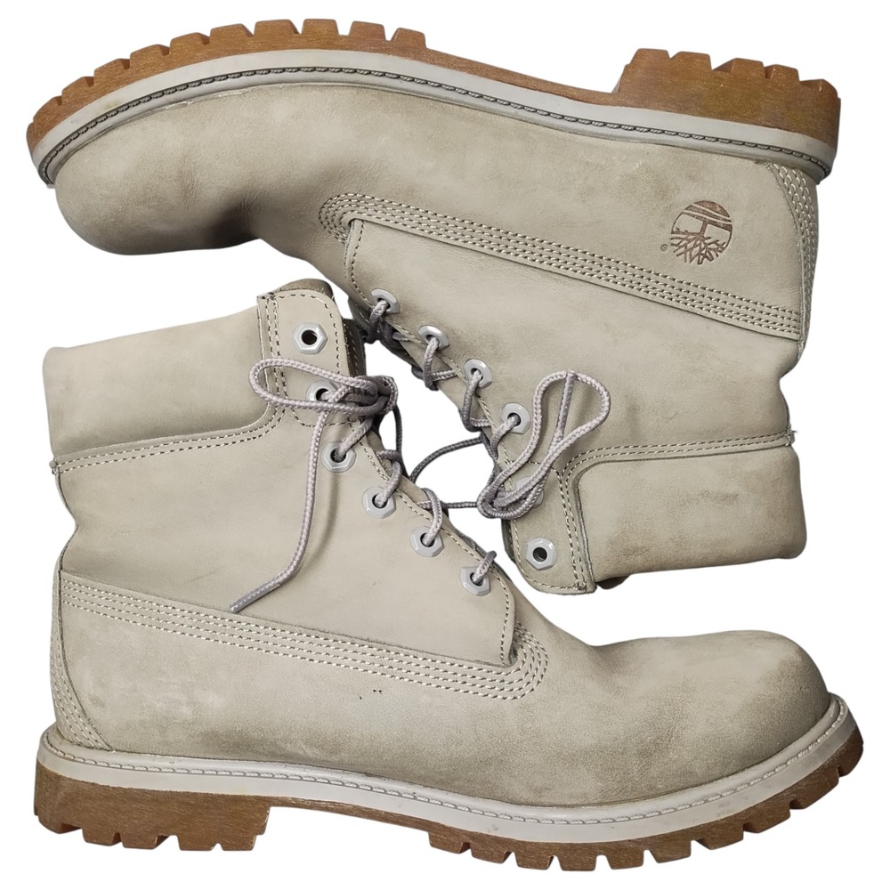 Timberland Work Boots Womens US Size 10M Gray Leather Steel Toe Lace Up 1270188